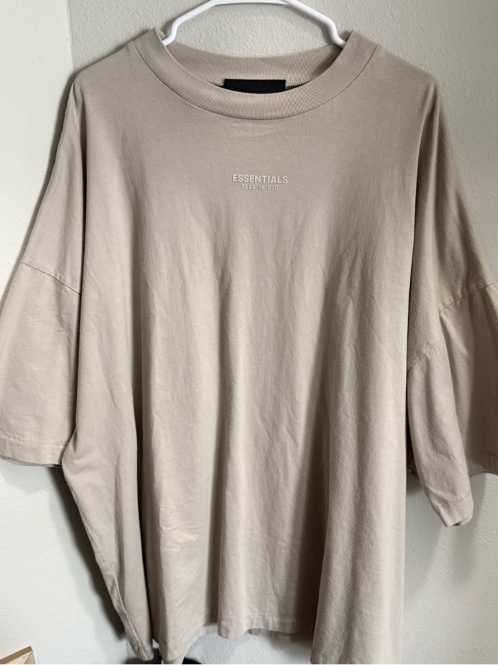 Essentials Neutral Beige Crewneck Tee